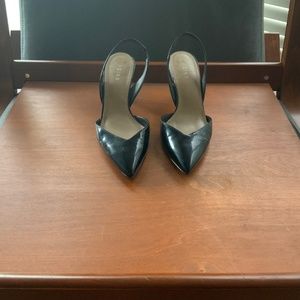 Black Patent Leather Reiss Slingback Pumps - Size 38
